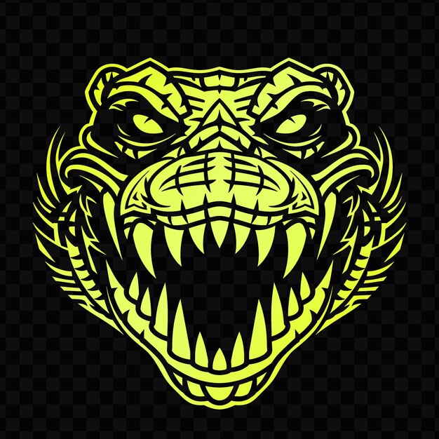 PSD un logo pour un dragon avec la bouche ouverte