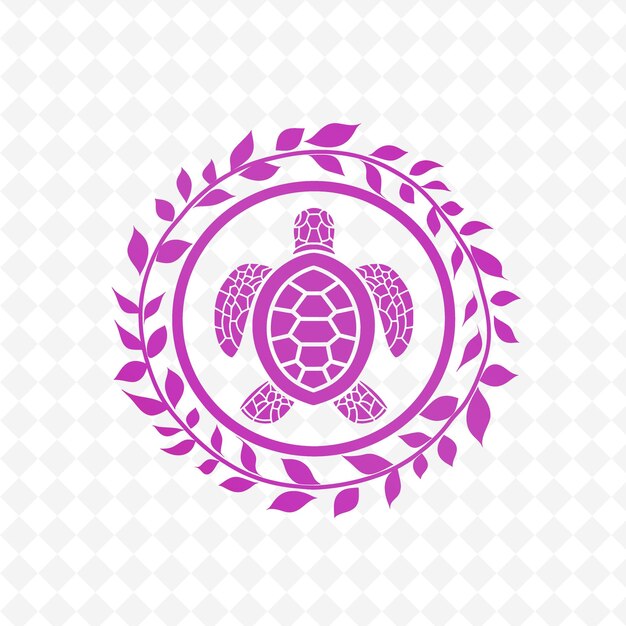 PSD un logo pour une tortue avec l'emblème d'une tortue