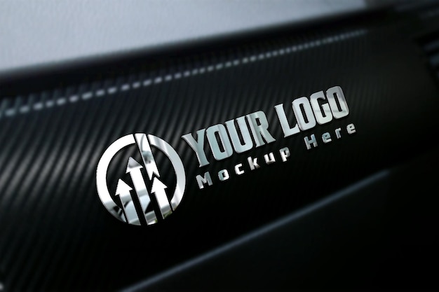 Un Logo Pour Votre Logo Sur Une Boîte Noire Modèle De Logo En Papier Noir