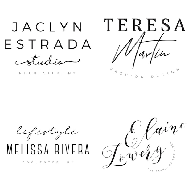 Logo préfabriqué minimal PSD