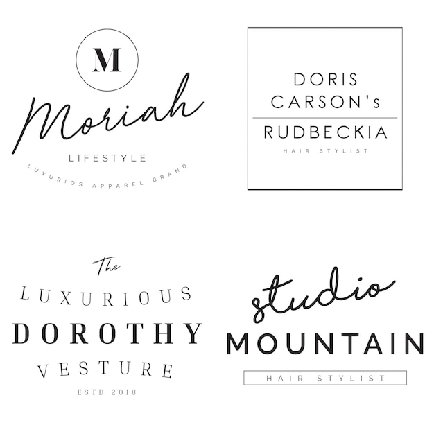 Logo préfabriqué minimal PSD