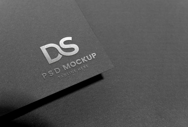 PSD logo de presse sur maquette papier