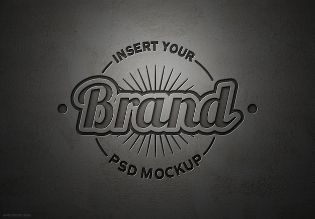 PSD un logo qui dit insérez votre maquette psd de marque.