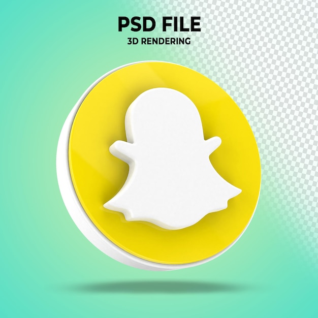 Logo Snapchat 3D Socialmedia