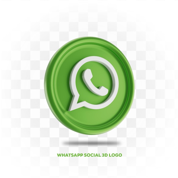 Logo Social Whatsapp 3d Avec Fond Alpha