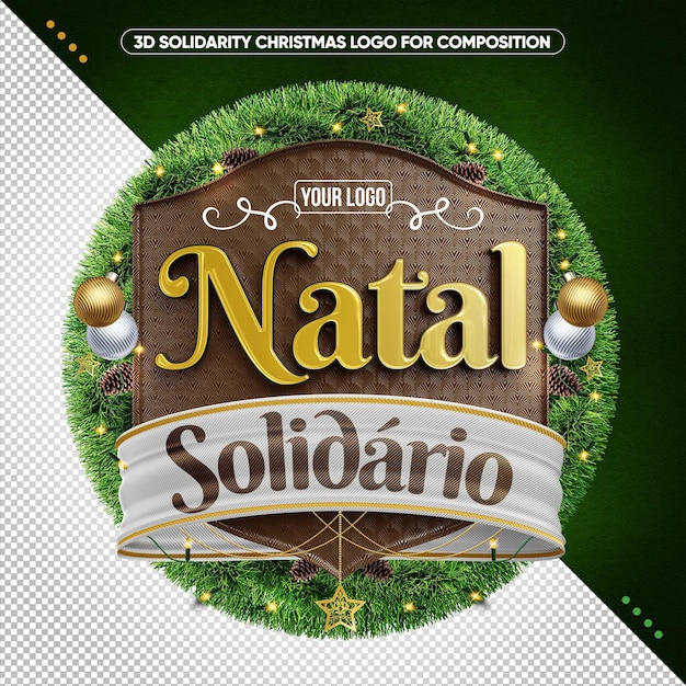 Logo De Solidarité De Noël 3d Pour Le Brésil