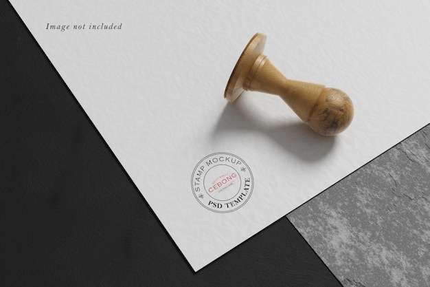 Logo stamp mockup