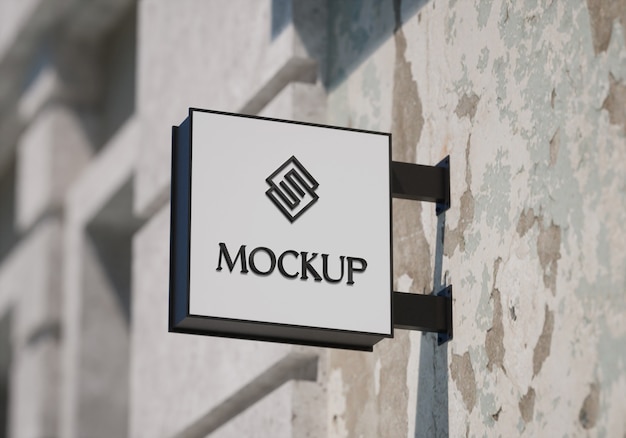 Logo sul design del mockup del segno