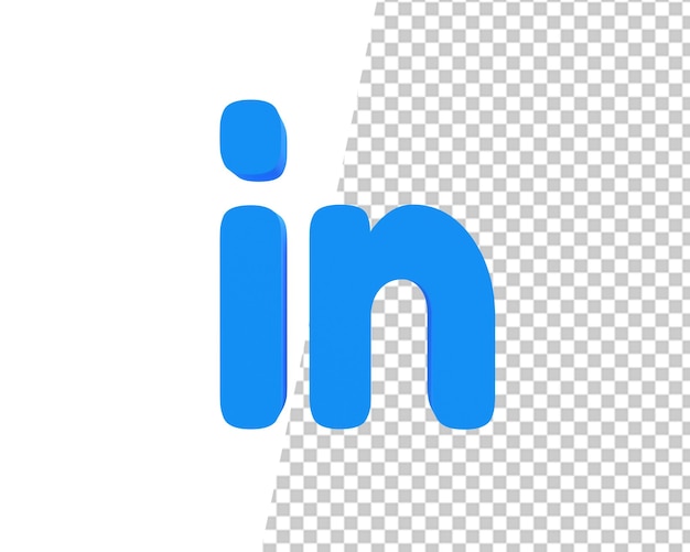 Logo de texte 3d de médias sociaux liés