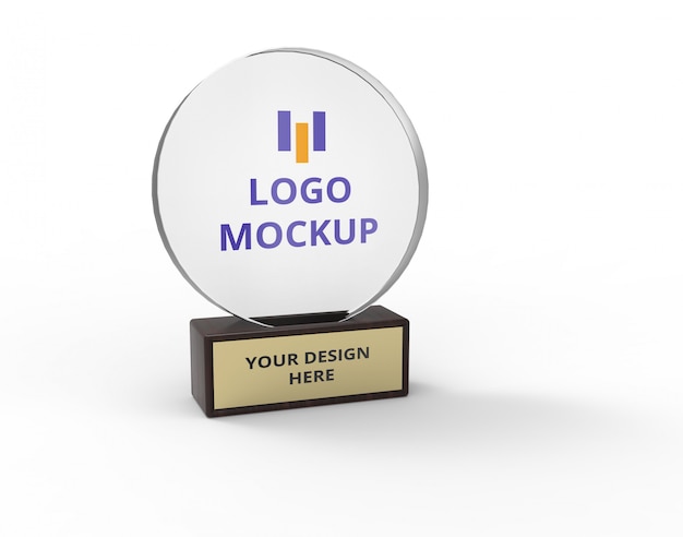 Logo trophy mockup