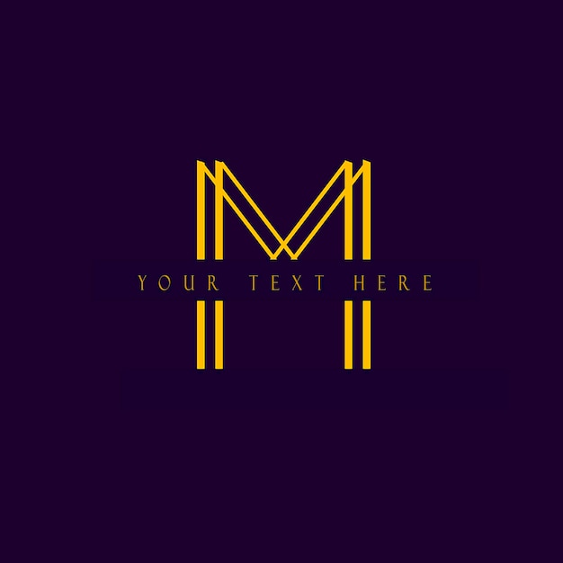 logo unico del monogramma mm