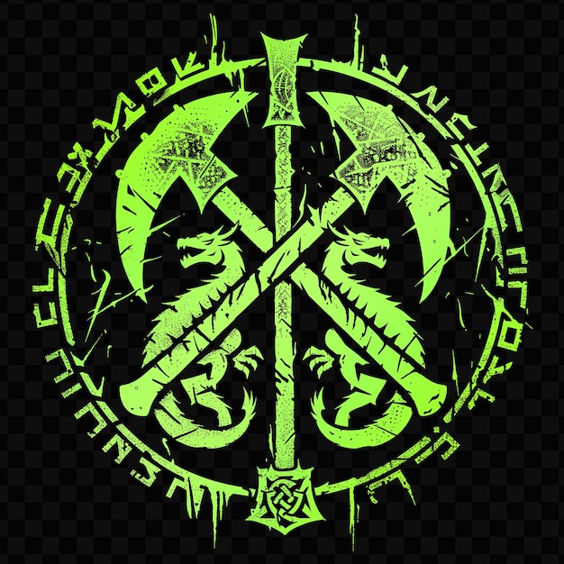 PSD un logo vert avec une croix