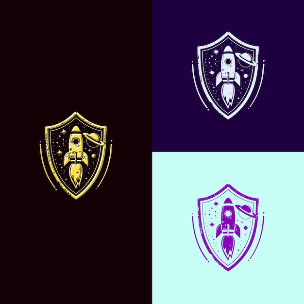 PSD un logo violet et jaune avec un logo jaune dessus