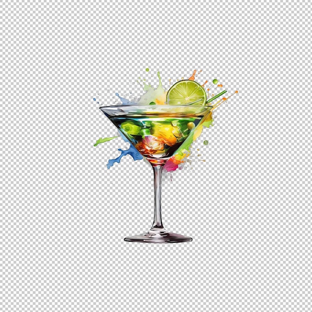 Logo Watecolor Vodka Martini sullo sfondo isolato