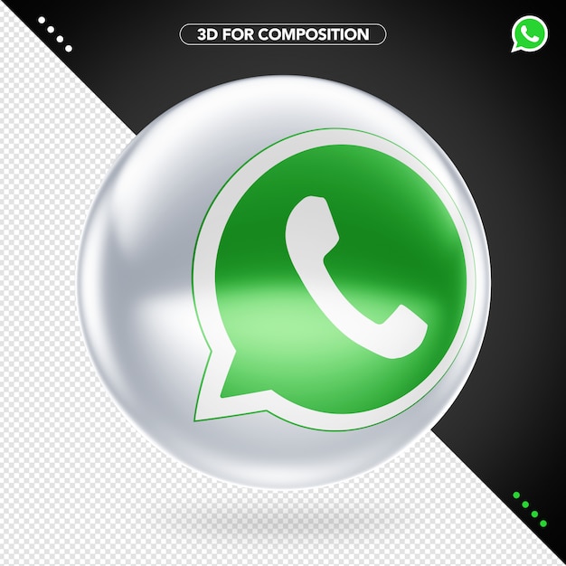 Logo Whatsapp 3d