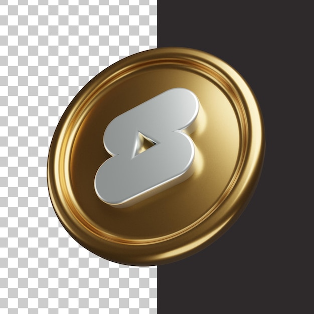 Logo de youtube corto 3d