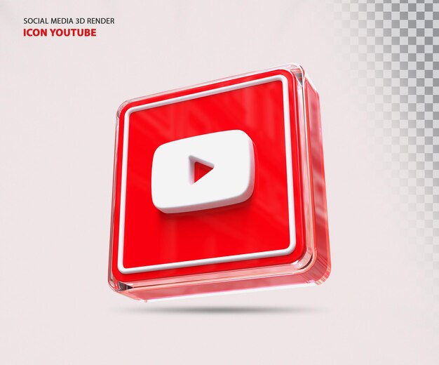 Logo Youtube Rendu 3d Des Médias Sociaux