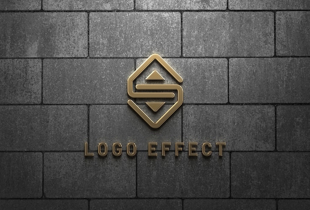 PSD logoeffekt-design auf zementstein