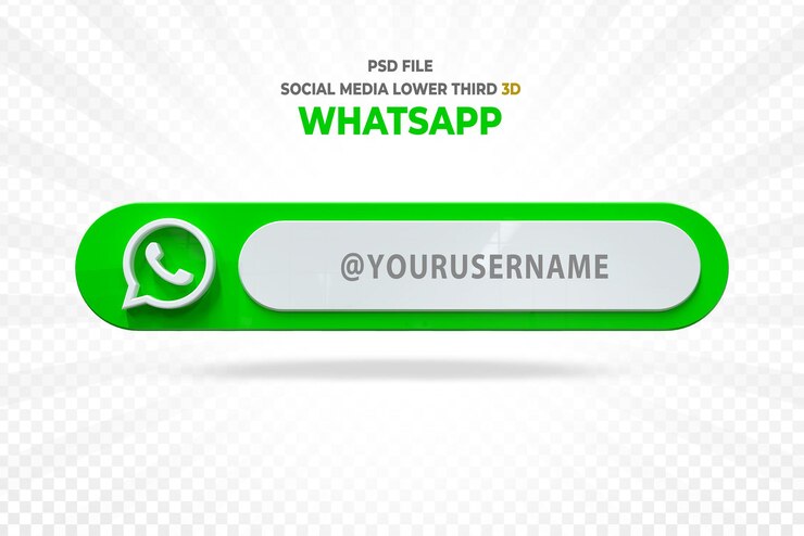 PSD logos de redes sociales de whatsapp estilos de render 3d de banner de tercio inferior