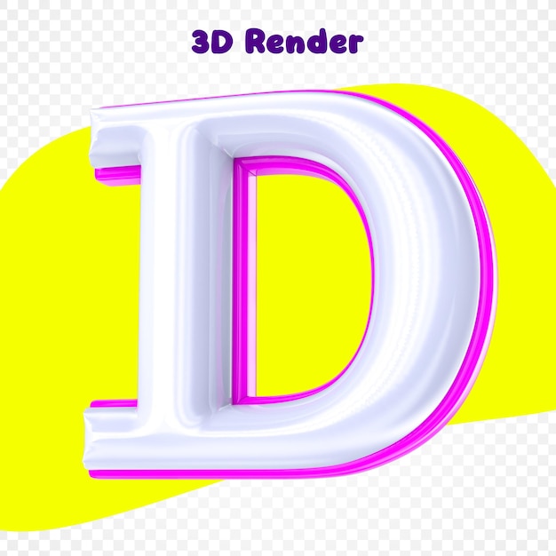 un logotipo 3D amarillo y rosa con las letras d y d