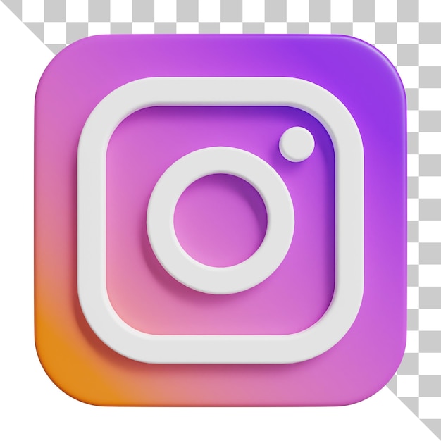 Logotipo 3D da mídia social