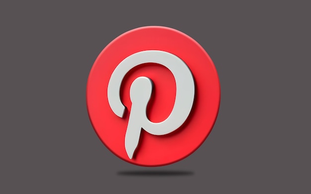 Logotipo 3d do pinterest