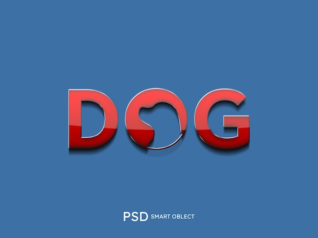 PSD logotipo 3d e modelo de ícone