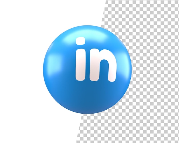 PSD logotipo 3d de linkedin