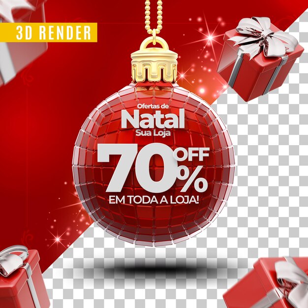 Logotipo 3d natal encantado para o brasil