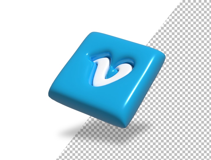 PSD logotipo 3d redes sociales