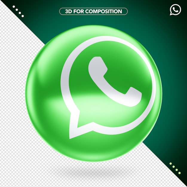 Logotipo 3D de Whatsapp