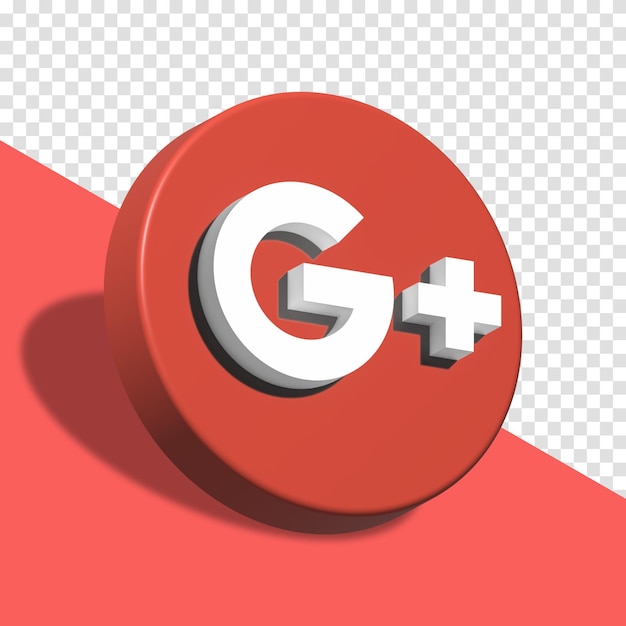 PSD logotipo de aplicaciones de google plus en gran estilo diseño 3d activo aislado icono de aplicación de google plus