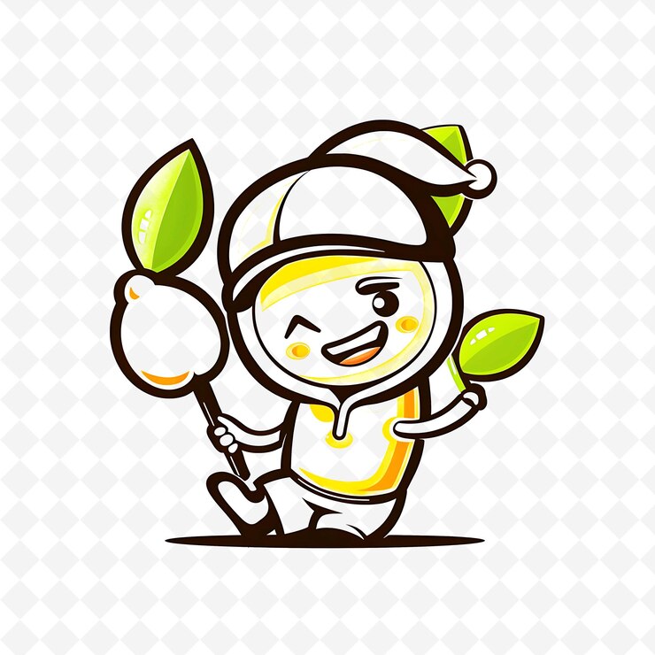 PSD logotipo de arnold palmer con limón y hojas de té logotipo de la mascota sty png diseños de bebidas inspiradas en los trópicos