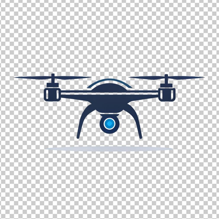PSD el logotipo del avión no tripulado tiene un diseño simple sobre un fondo transparente.