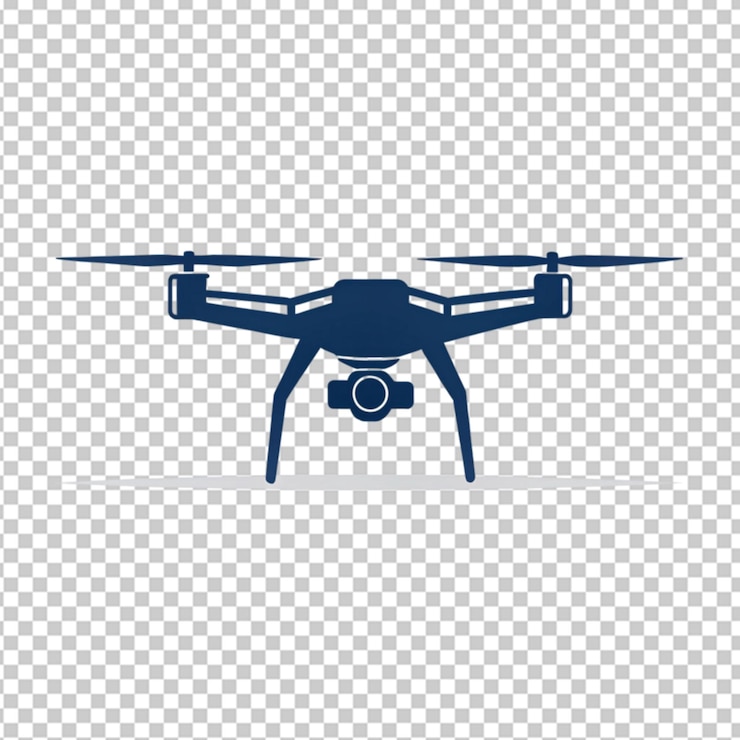 PSD el logotipo del avión no tripulado tiene un diseño simple sobre un fondo transparente.