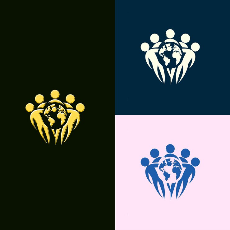 PSD un logotipo azul y blanco con las palabras "quotas de personas" en él