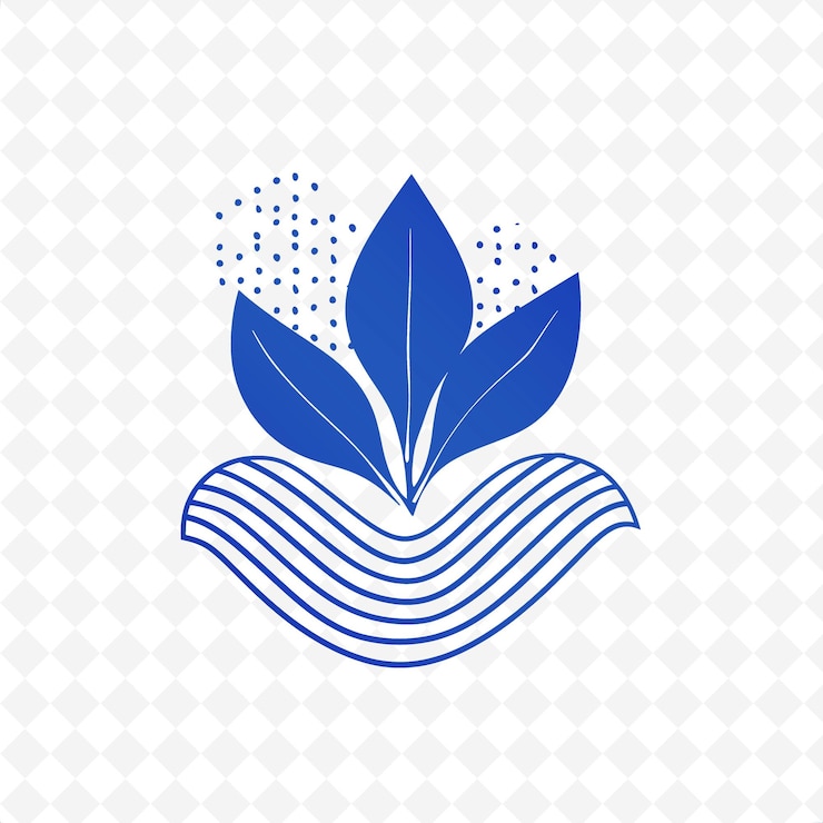 PSD un logotipo azul y blanco con un sello a rayas azules y blancas