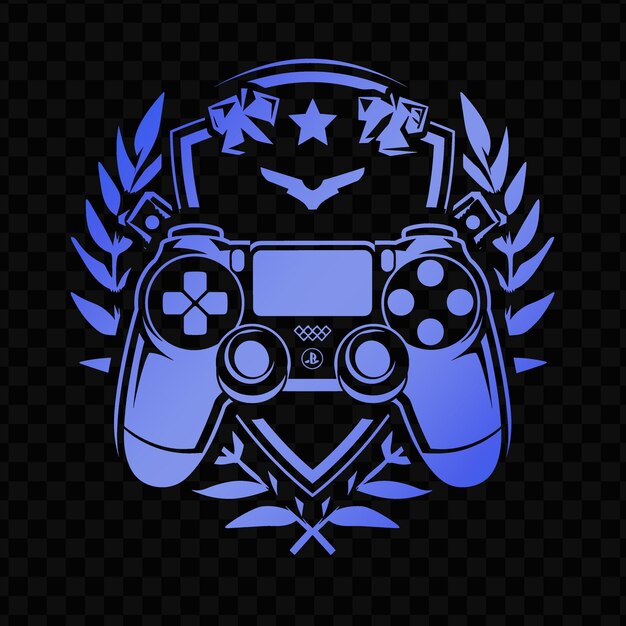 PSD un logotipo azul y negro para un videojuego