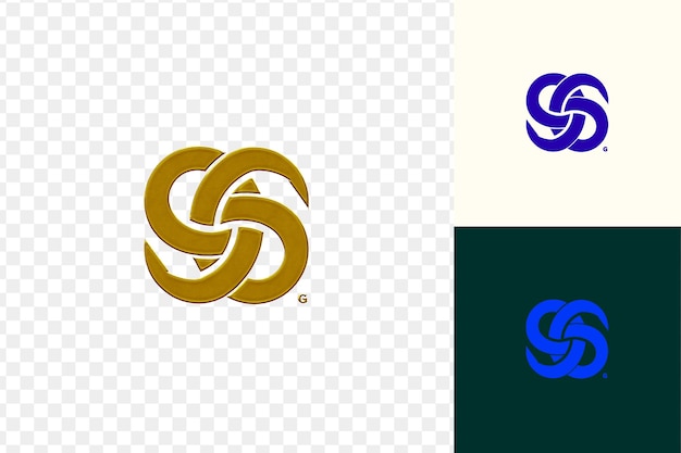 PSD un logotipo azul y verde con las letras g y g