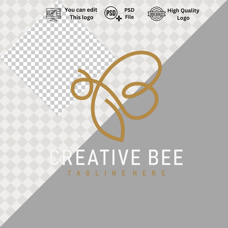 PSD logotipo b minimalista moderno
