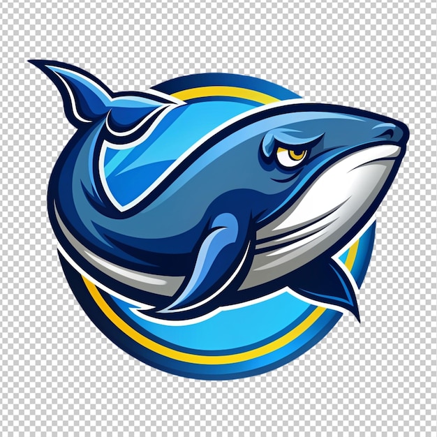 El logotipo de la ballena en un fondo transparente