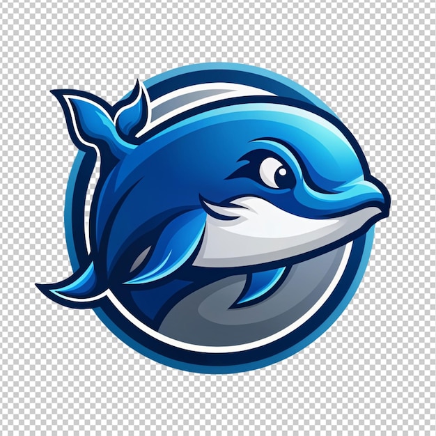 El logotipo de la ballena en un fondo transparente