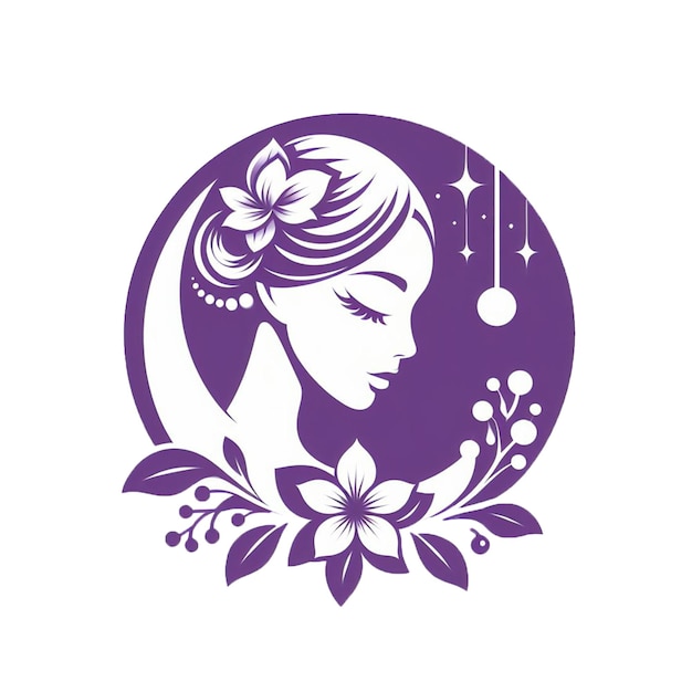 PSD el logotipo de la belleza de la mujer