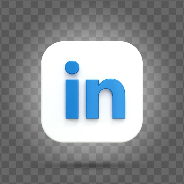 PSD logotipo brillante colorido de linkedin y diseño de iconos de redes sociales