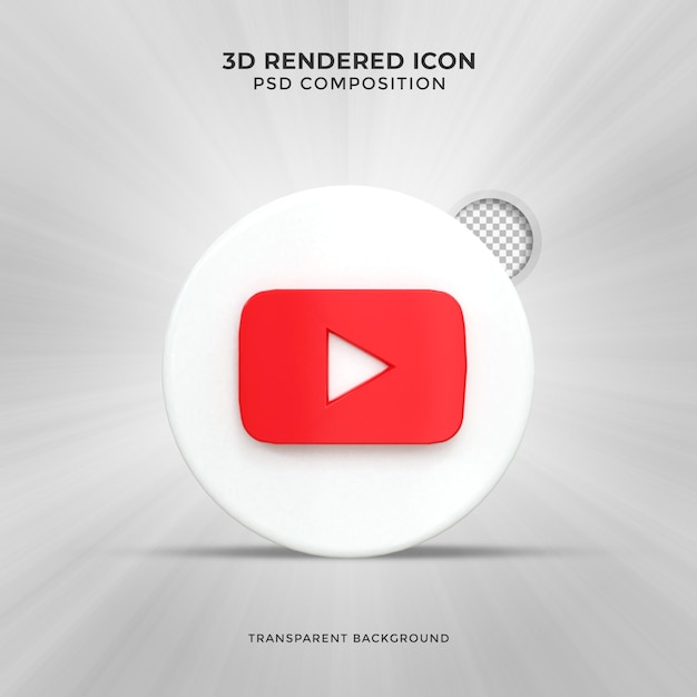 PSD logotipo brillante colorido de youtube y diseño de iconos de redes sociales