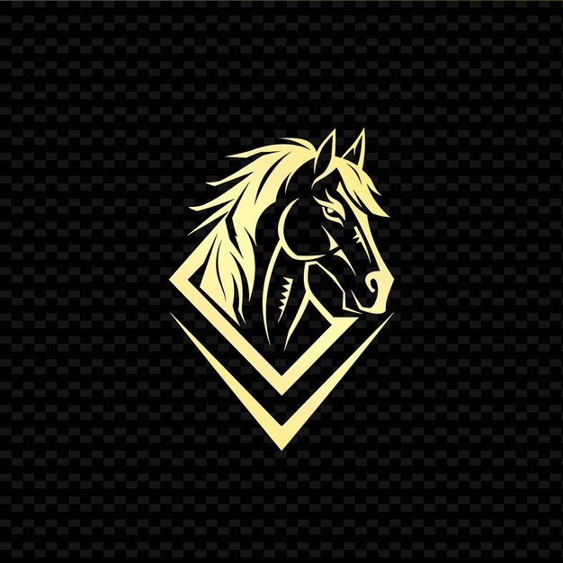 PSD un logotipo de caballo con una cabeza de caballo en él