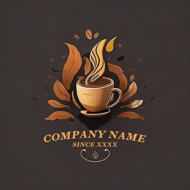 PSD logotipo de la cafetería para la nueva compañía