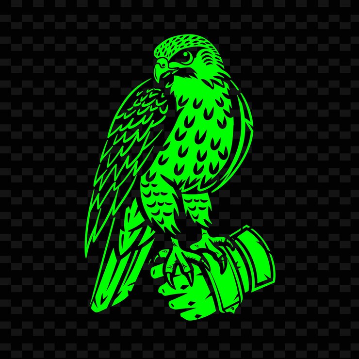 PSD logotipo del club de falconería medieval con goshawk y guantlet para diseños vectoriales tribales de de creative