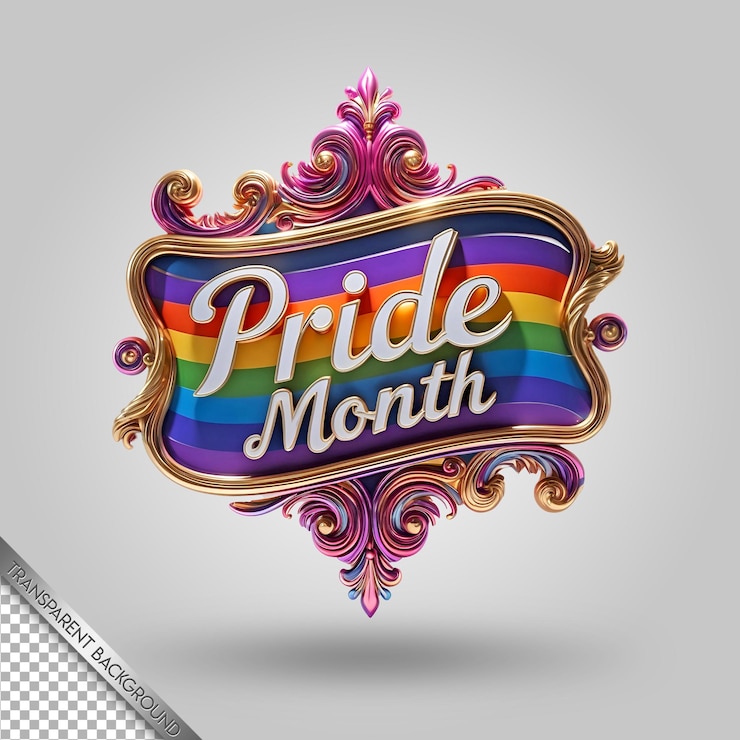 PSD un logotipo colorido para el arco iris mes mes mes