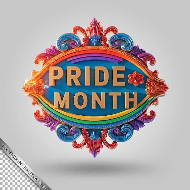 un logotipo colorido para el mes del orgullo